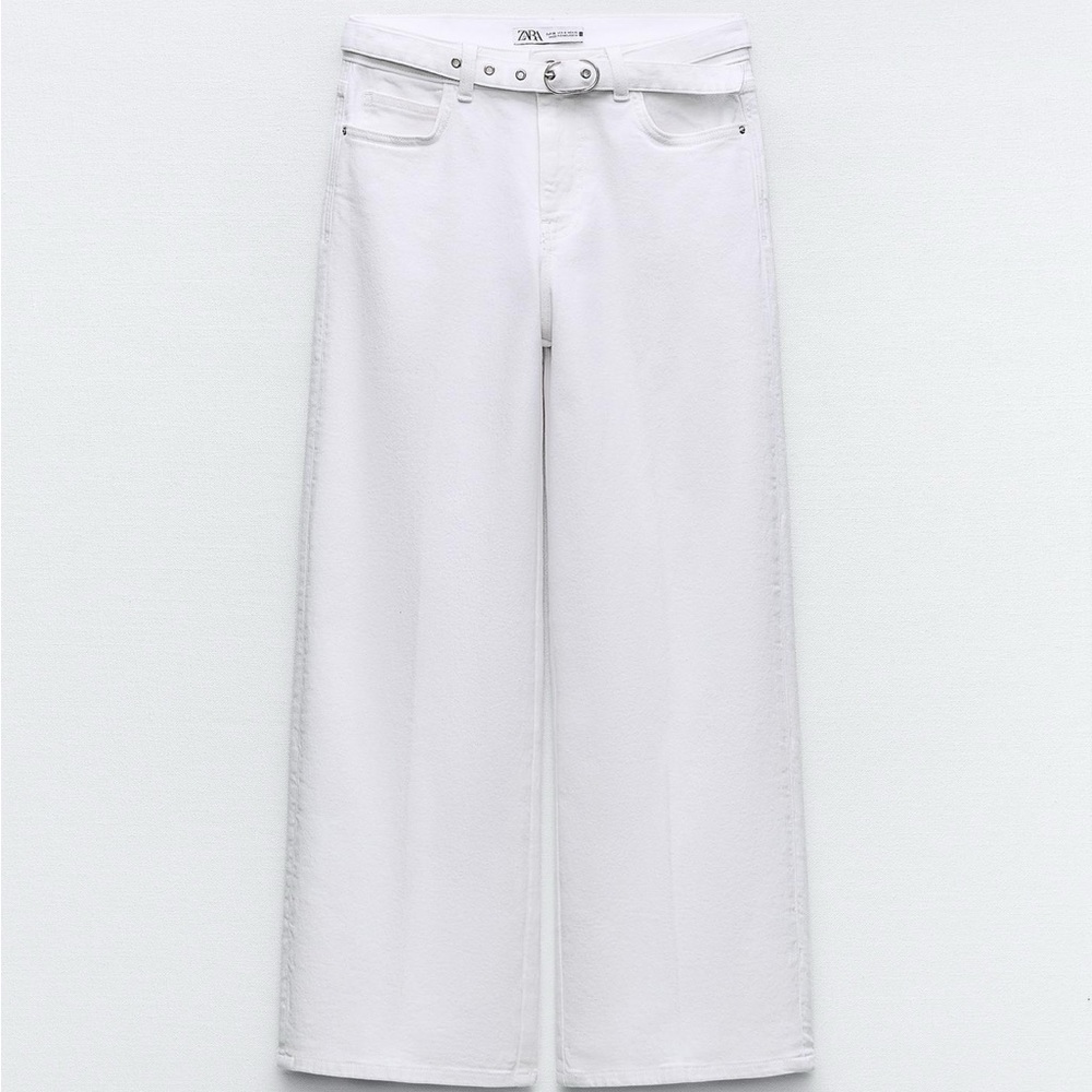 Zara Z1975 CROPPED JEANS STRAIGHT FIT
HIGH WAIST WITH BELT